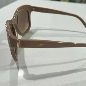 Chloé Studded Cat-Eye Sunglasses Nude Tan Designer 8aa358f1-3aae-4245-a157-  main image 3